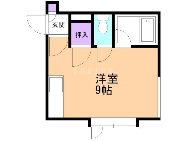 【札幌市西区発寒二条のアパートの間取り】