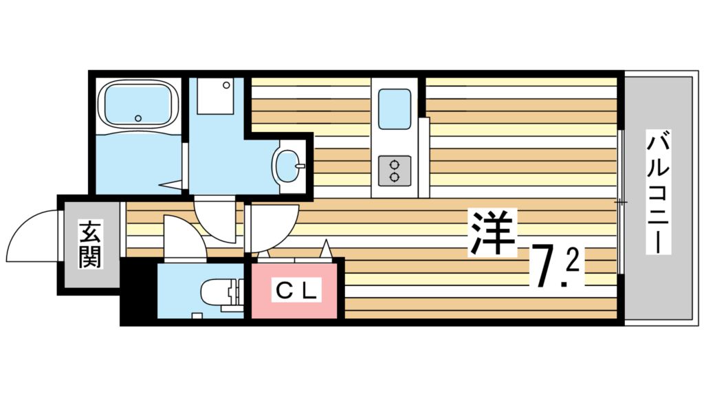 神戸市灘区鹿ノ下通のマンションの間取り