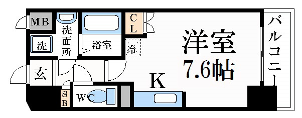 エスリード烏丸五条駅前の間取り