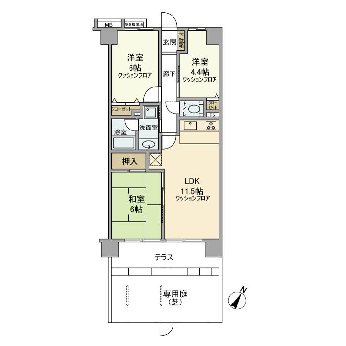 朝日マンション川越の間取り