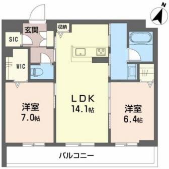 エクセレントガーデンヒルズA棟の間取り