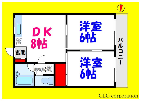 江戸川区中葛西のマンションの間取り