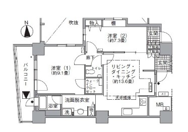 【港区海岸のマンションの間取り】