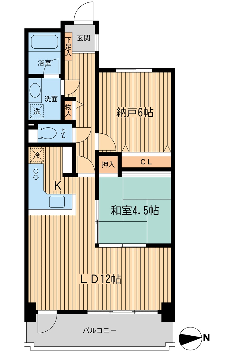 港区芝のマンションの間取り