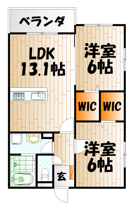 プレステージ槻田の間取り