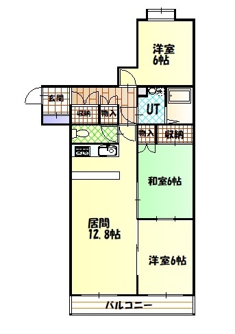 旭川市東光八条のマンションの間取り