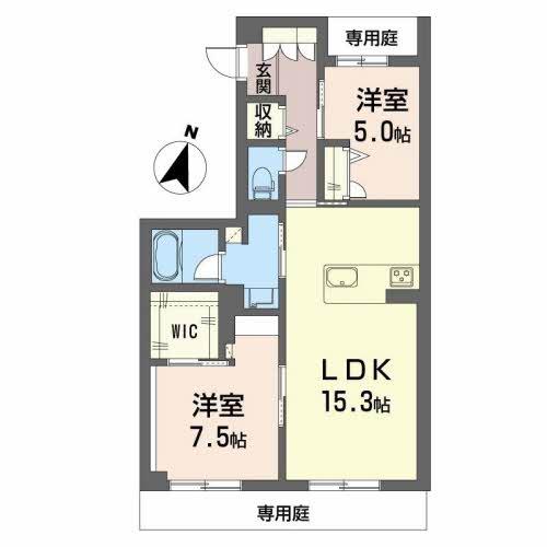 熊本市東区健軍のマンションの間取り