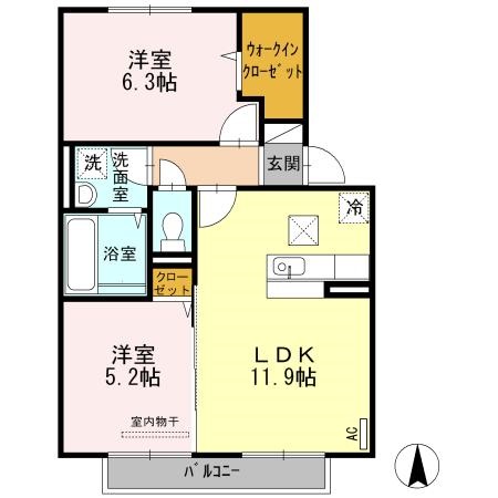 アムール新城Aの間取り