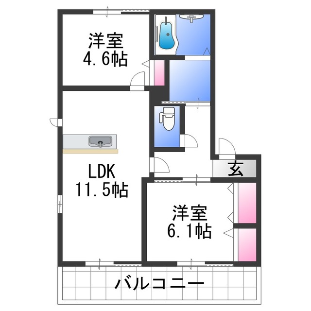 【グリーンヒルズ丸山の間取り】