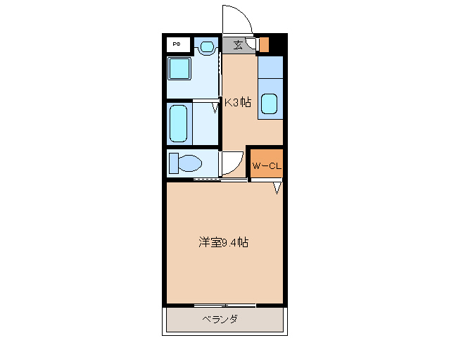 伊勢市小俣町明野のマンションの間取り