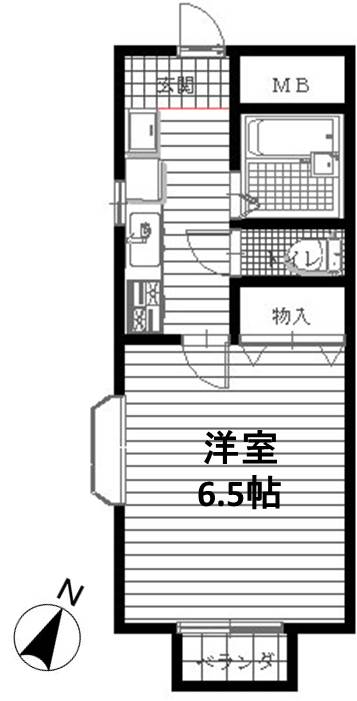 カーサヒルサイドＥの間取り