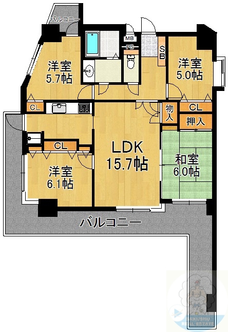 エイルスクエア千鳥の間取り