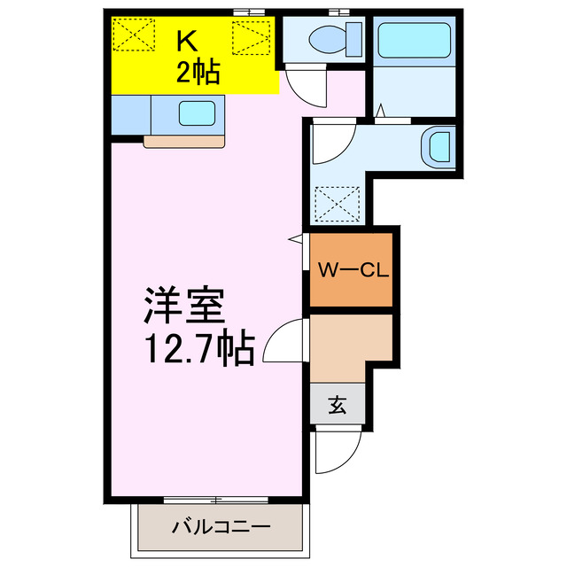 猿島郡境町のアパートの間取り