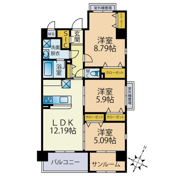 糸島市潤のマンションの間取り