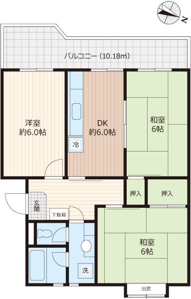 小金城址パストラルハイムの間取り