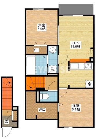 ラフレシール小無田の間取り