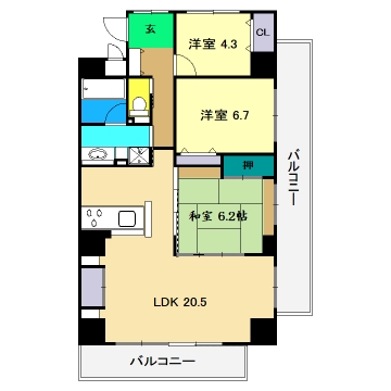 アルファステイツ北本町 IIIの間取り