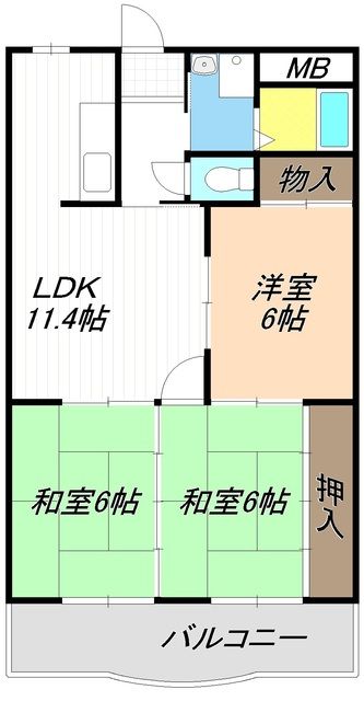 ハーバーグランドハイツ杉浦の間取り