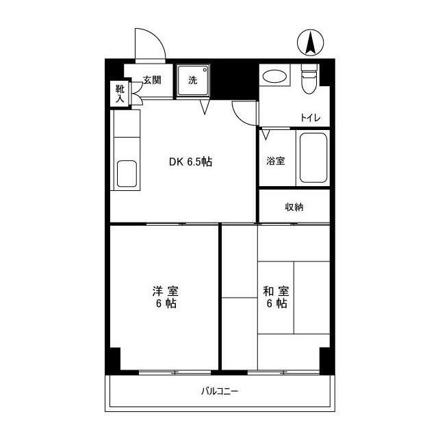 台東区上野桜木のマンションの間取り