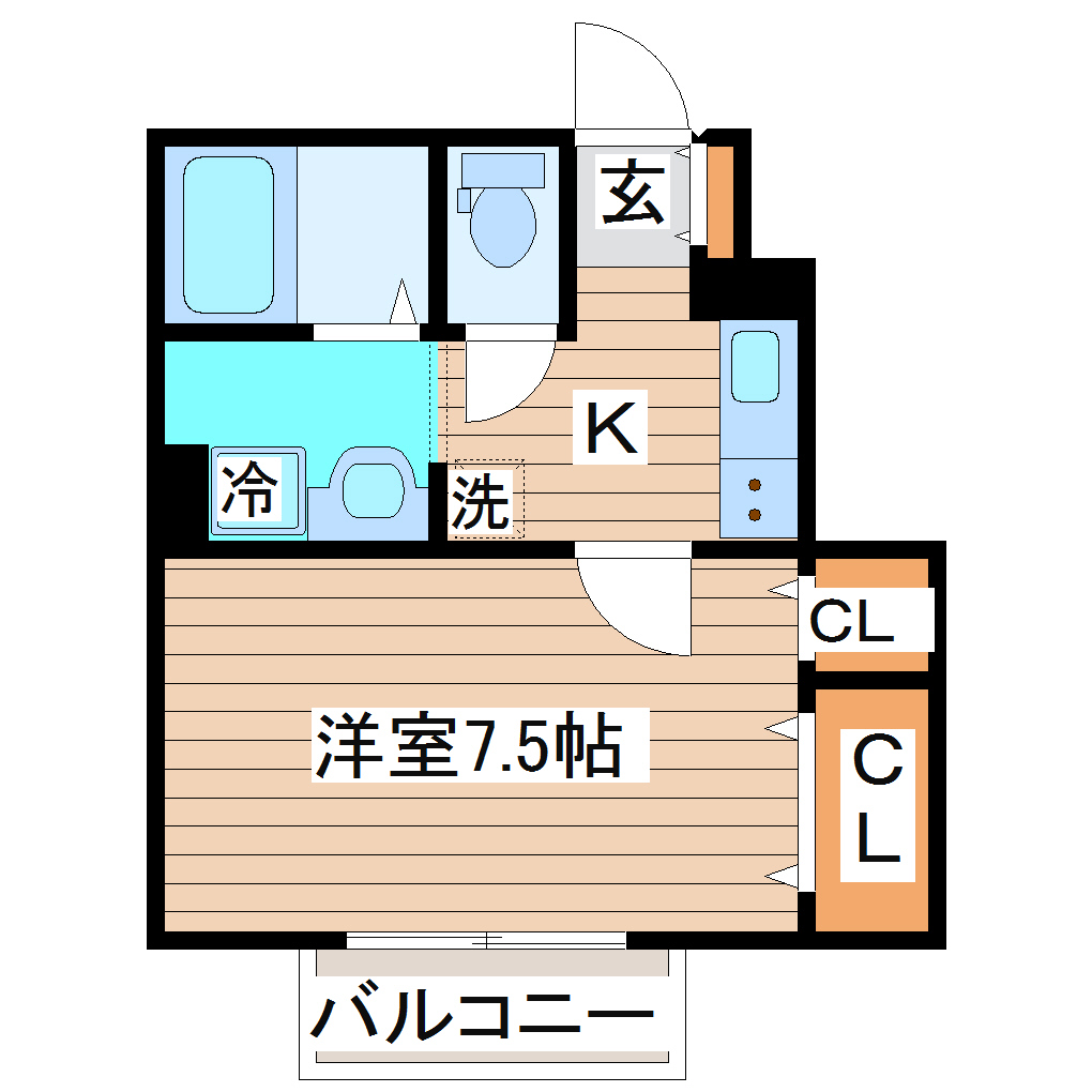 アスコット荒井東　B棟の間取り