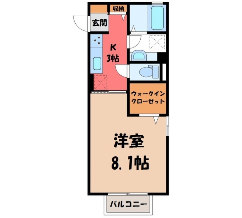 古河市諸川のアパートの間取り