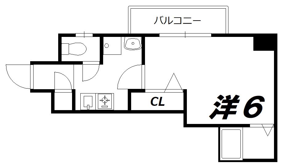 神戸市灘区鶴甲のマンションの間取り