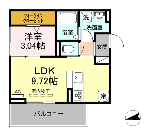 半田市旭町のアパートの間取り