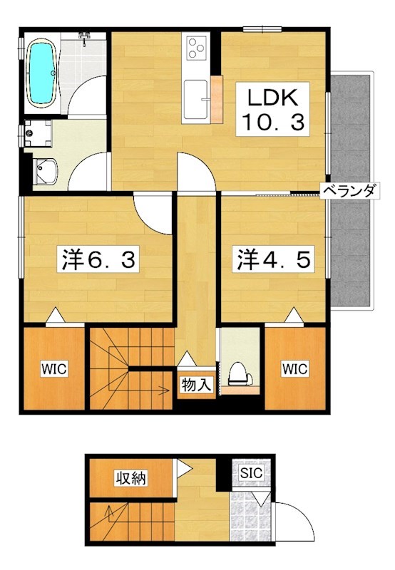 寝屋川市大谷町戸建の間取り