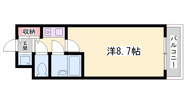 ダイアパレス姫路大手前通西の間取り