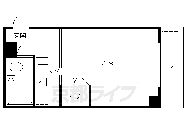 京都市上京区北小路室町のマンションの間取り