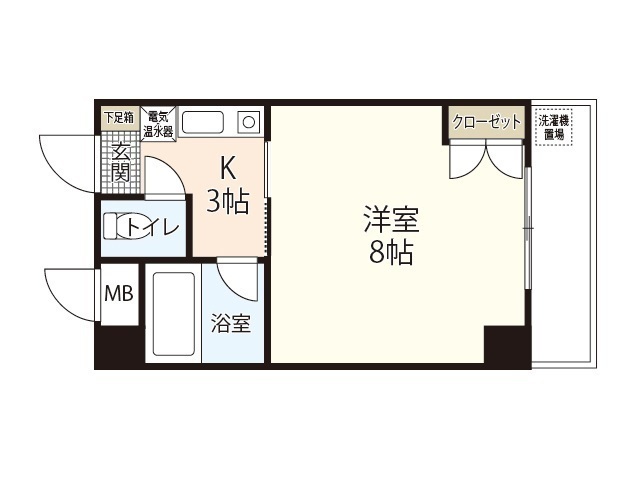 広島市中区河原町のマンションの間取り