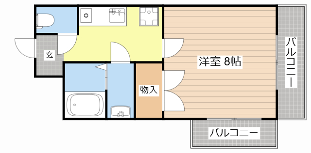 彦根市後三条町のマンションの間取り