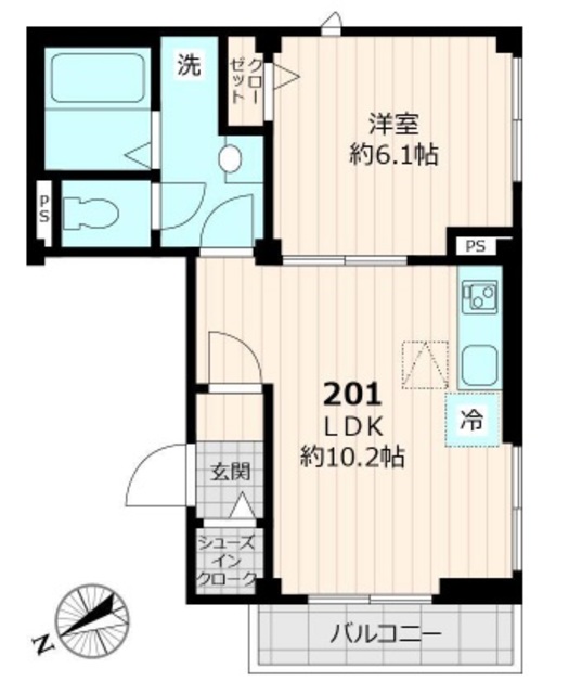 江戸川区東小松川のマンションの間取り