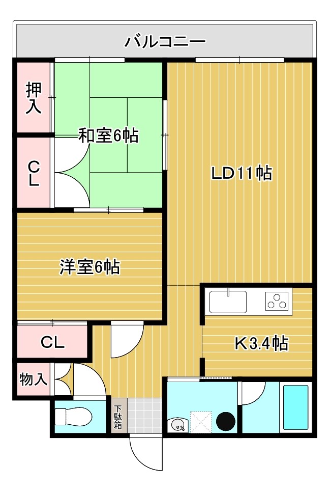 グリーンヴィレッジの間取り