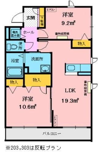 メゾンマスト盛南Iの間取り