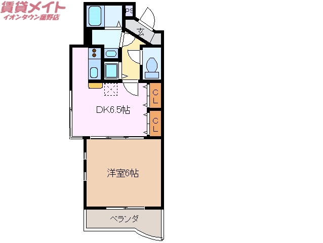 四日市市小林町のマンションの間取り