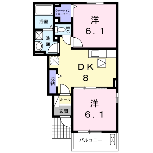 [家電付き] ブローテの間取り