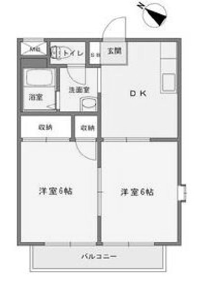 古河市中田のアパートの間取り