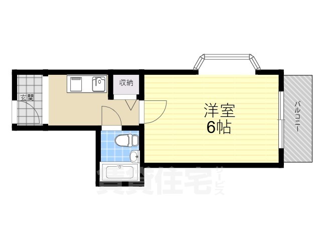 吹田市佐井寺のマンションの間取り