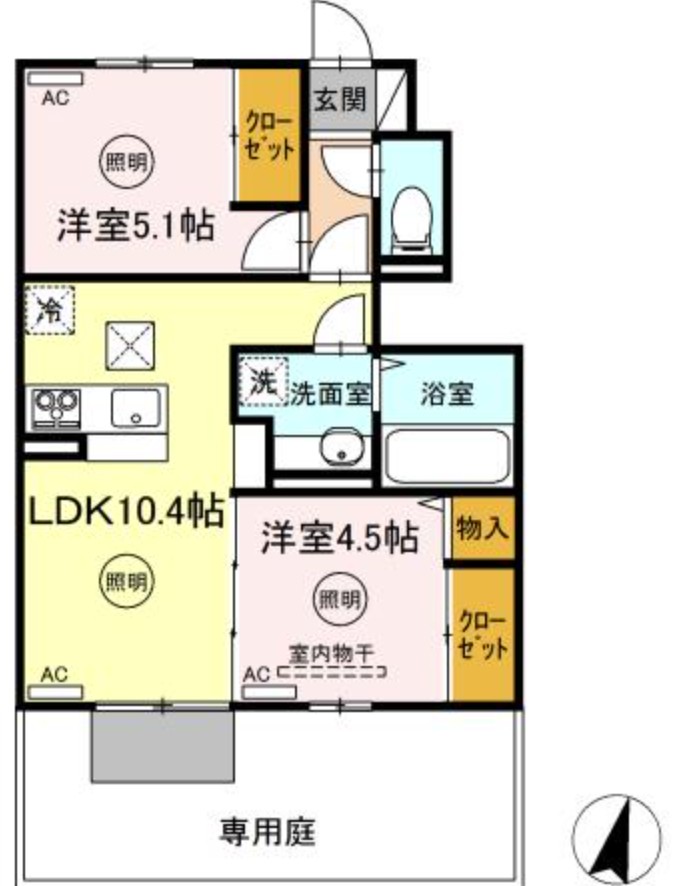 Ｐｏｒｔ　Ｃａｓａ　Ｅｂｉｓｕの間取り