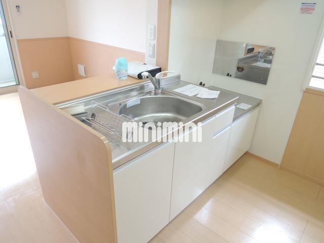 キッチン　２口のガスコンロが設置できます