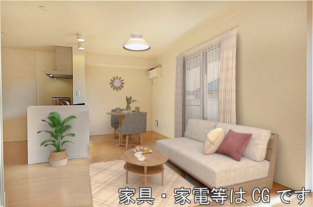 居室・リビング　ＬＤＫ（※家具・家電等はＣＧです）