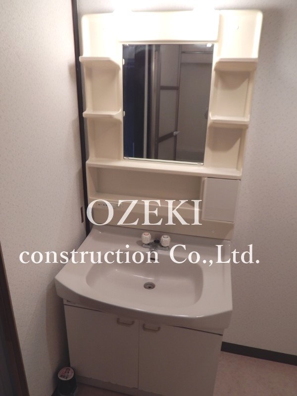 洗面設備　※写真は別部屋のもの。シャンプードレッサーへ変更