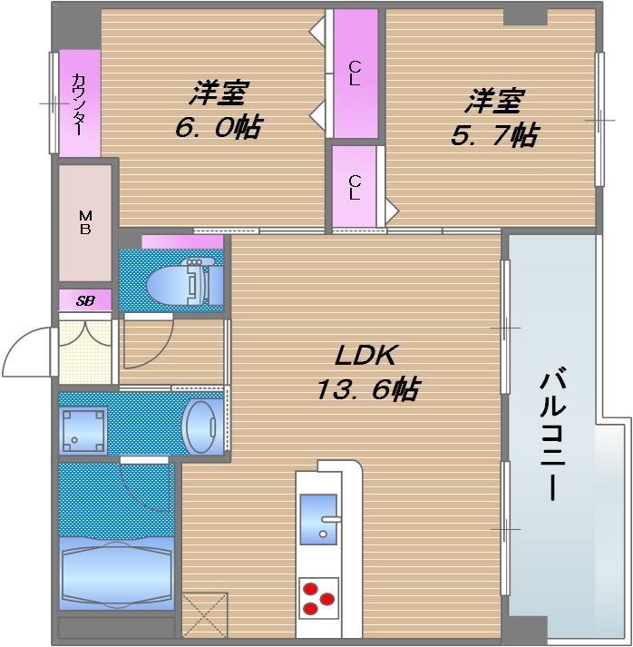 Dios城東の間取り写真