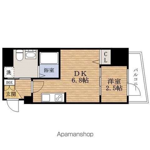 地下鉄御堂筋線 大国町駅 徒歩1分 15階建 築7年の間取り写真