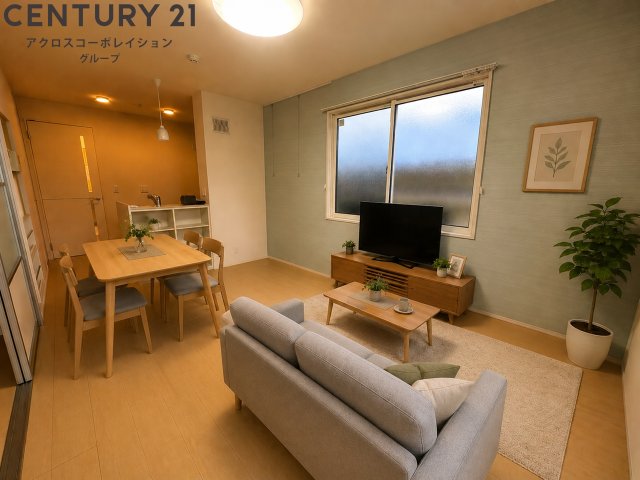 居室・リビング　画像中の家具はAIにより配置加工しているため付属しません