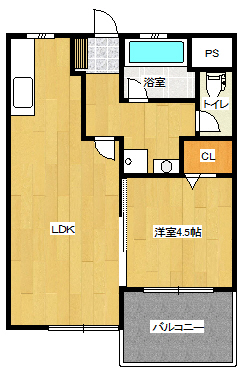 郡山市細沼町のマンションの間取り