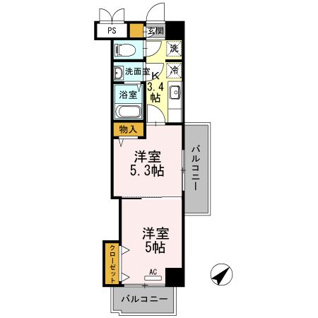 木下鉱産ビルIIの間取り