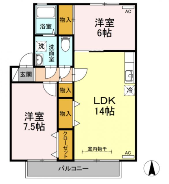 リール・ロージェ　Ａの間取り