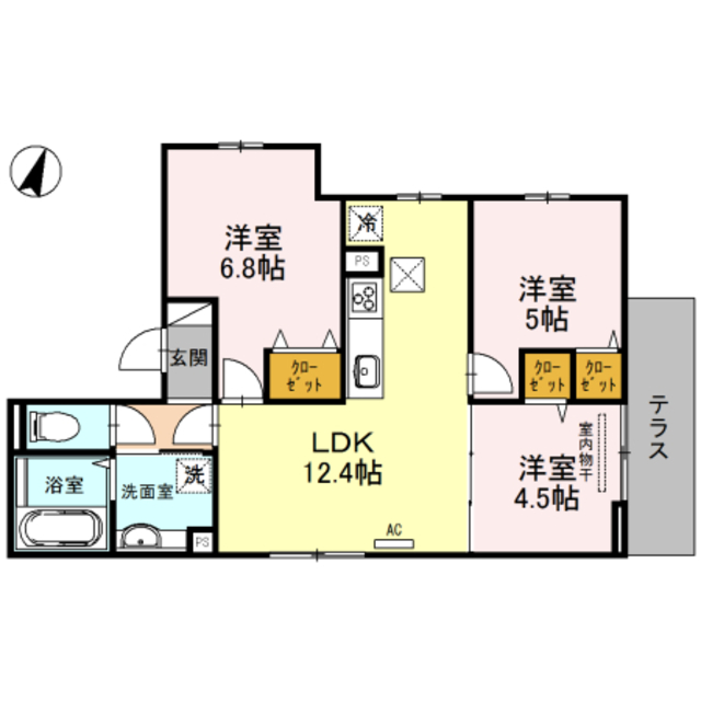 ルピナス嵯峨A棟の間取り